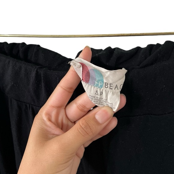 FREE PEOPLE FP Beach Alia Wide Leg Black High Waisted Pants - Picture 7 of 10